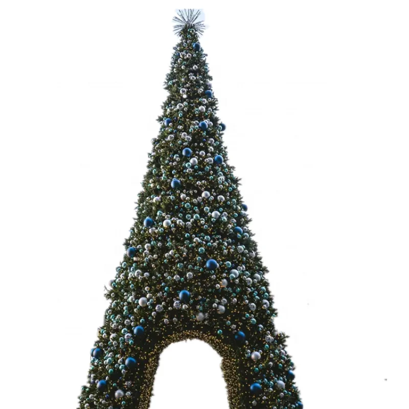 

custom.2024 New Design Outdoor Commercial Holiday Lighting Height 10m Light Up Tree With Walk Through Arch