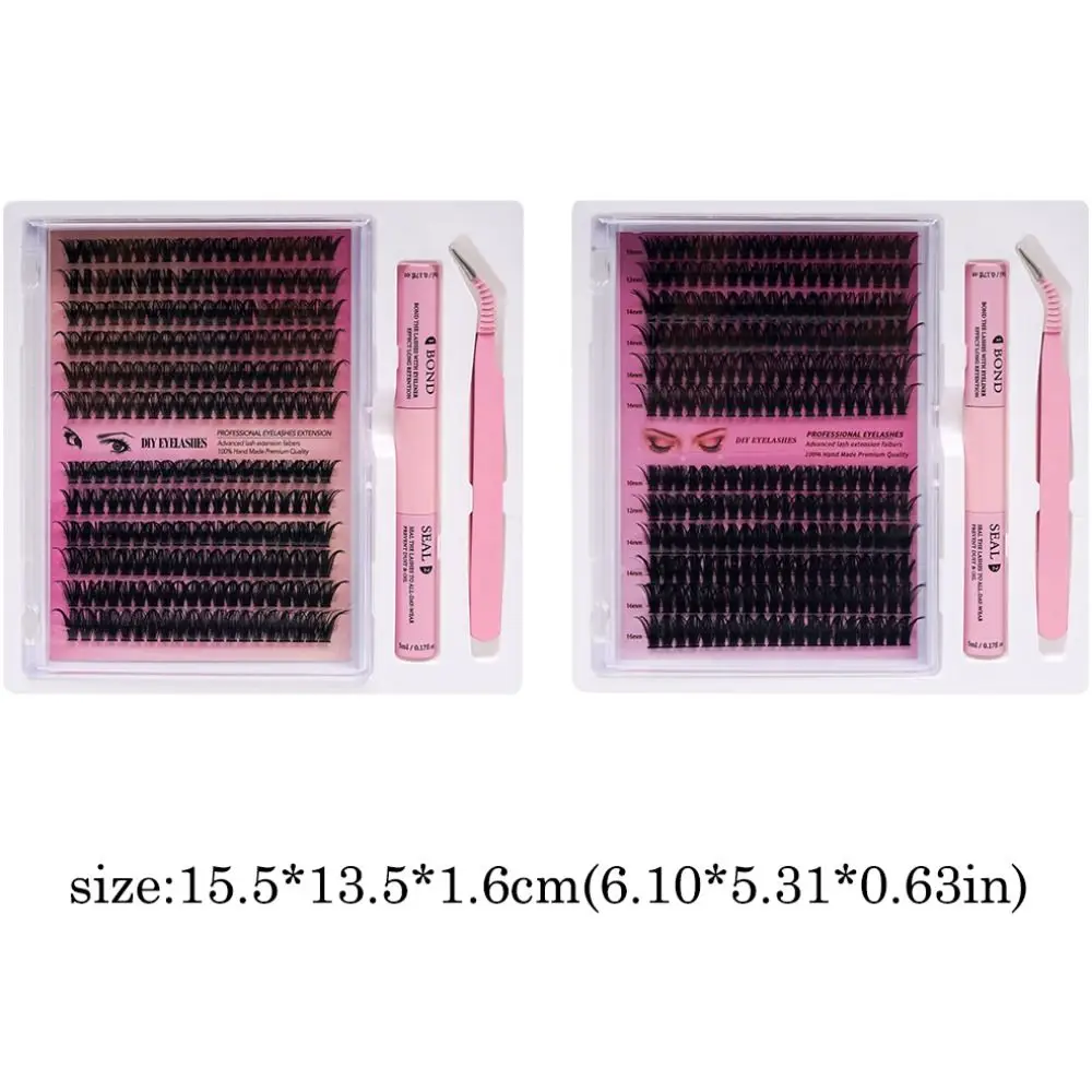 한국어 스타일 DIY 가짜 속눈썹 만화 눈 3D 핫멜트 단일 클러스터 부드러운 자연 D-컬 속눈썹 메이크업 도구