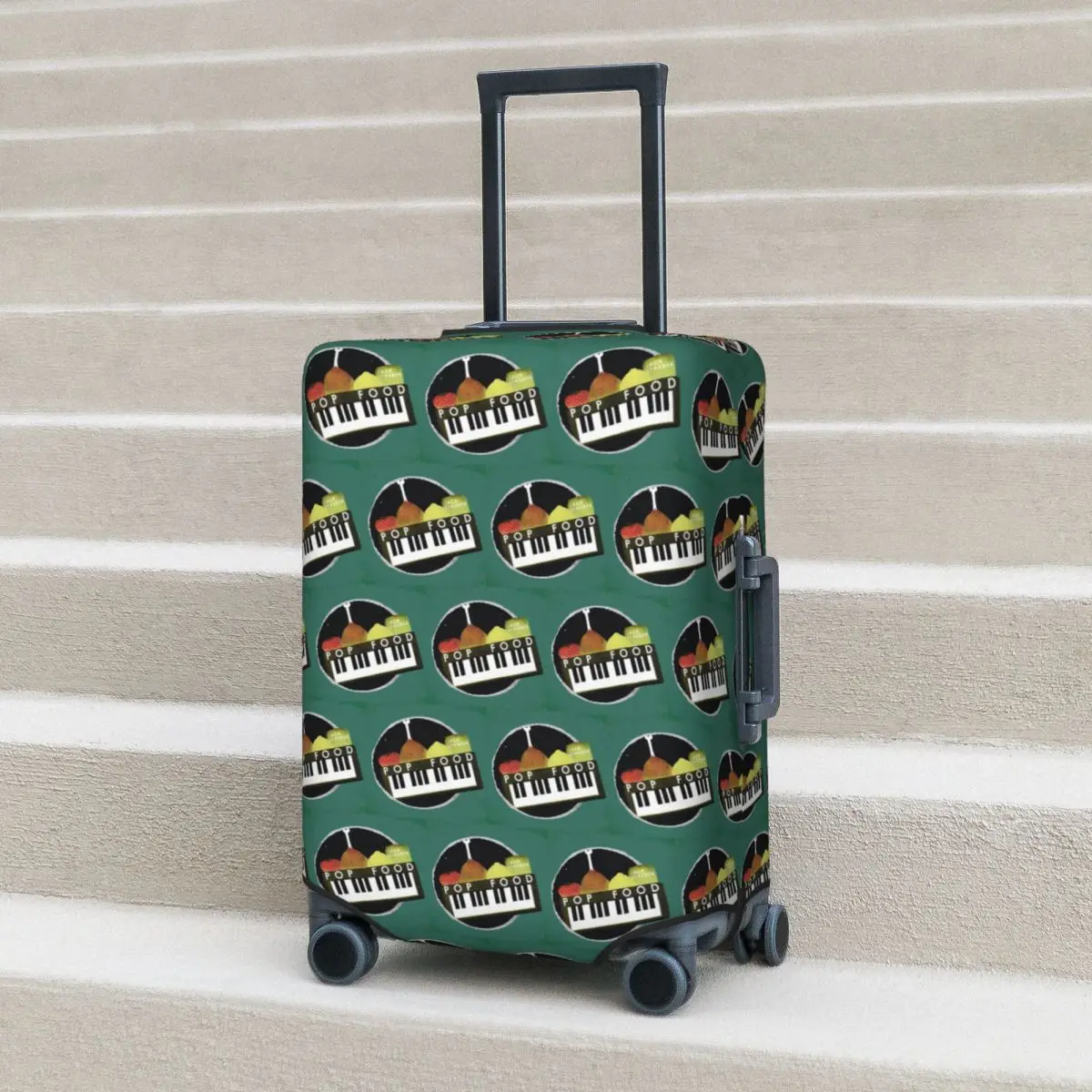 غطاء ألبوم الطعام Jack Stauber Pop غطاء حقيبة حماية مرن لحماية أمتعة السفر مقاس 18-32 بوصة