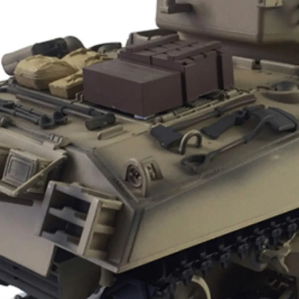 HENG LONG 1/16 modèle de réservoir RC 7.0 amélioré M4A3 Sherman 3898 pistes métalliques baril recul boîte de vitesses unité de fumée son du moteur TH17673