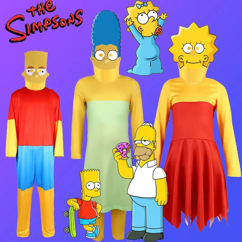 

Simpsons Cosplay Costume Halloween Bart Adult Role-playing Clothes plus Size Polyester Material Chinese Production Ladies Fas...
