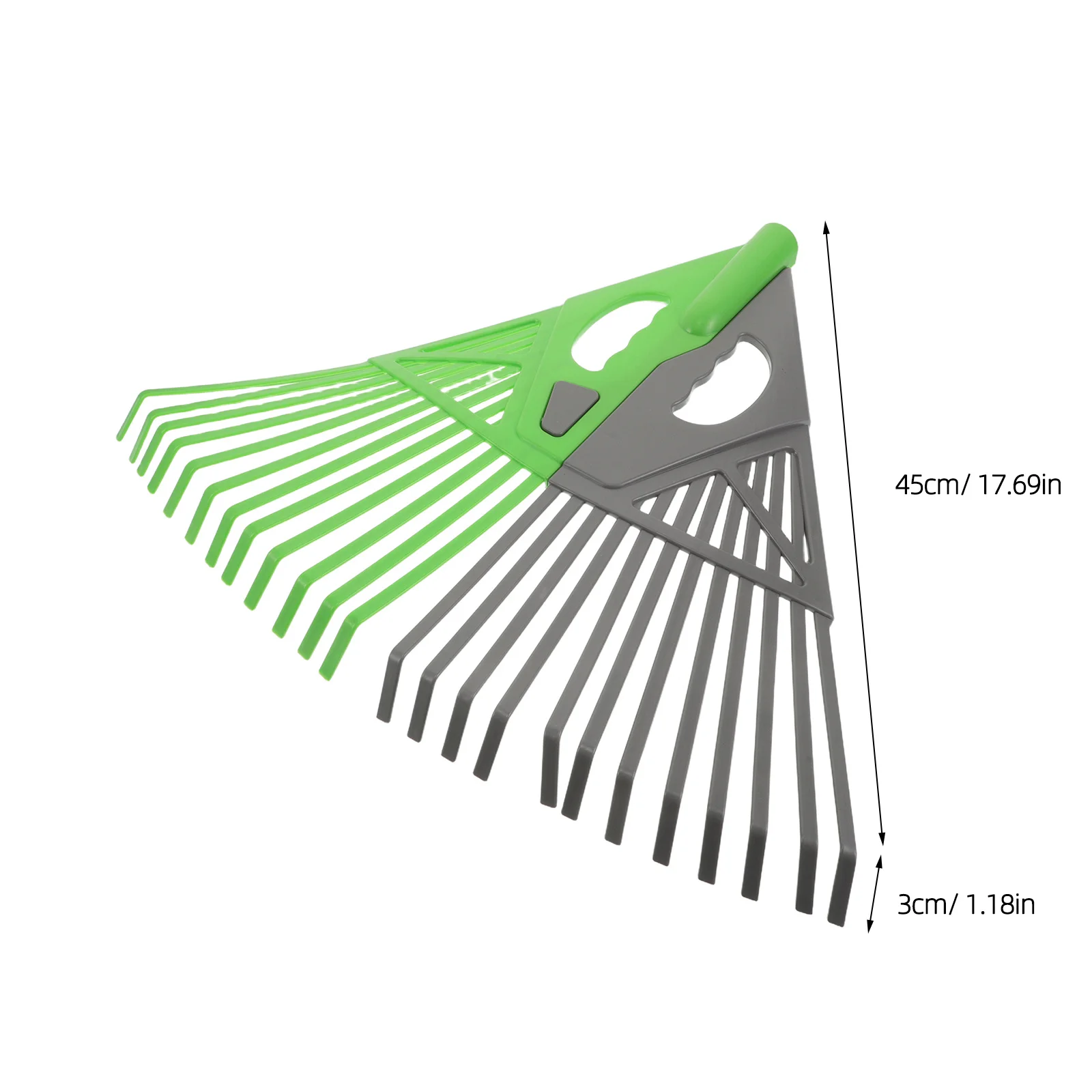 رأس حديقة بلاستيكي خفيف الوزن من أوراق الحديقة لسرير الزهور العشبية وتنظيف أشعل النار البلاستيكية الصغيرة لحطام الأوراق - ساحة #2