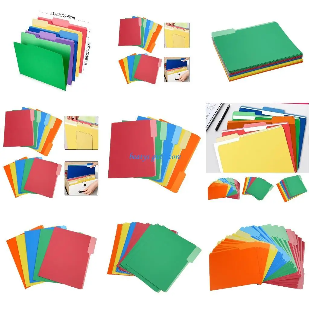 

C7AB 30 Pieces File Folders Letter Size Folders School Supplies Suitable for Students Office Workers Teachers and Homemakers