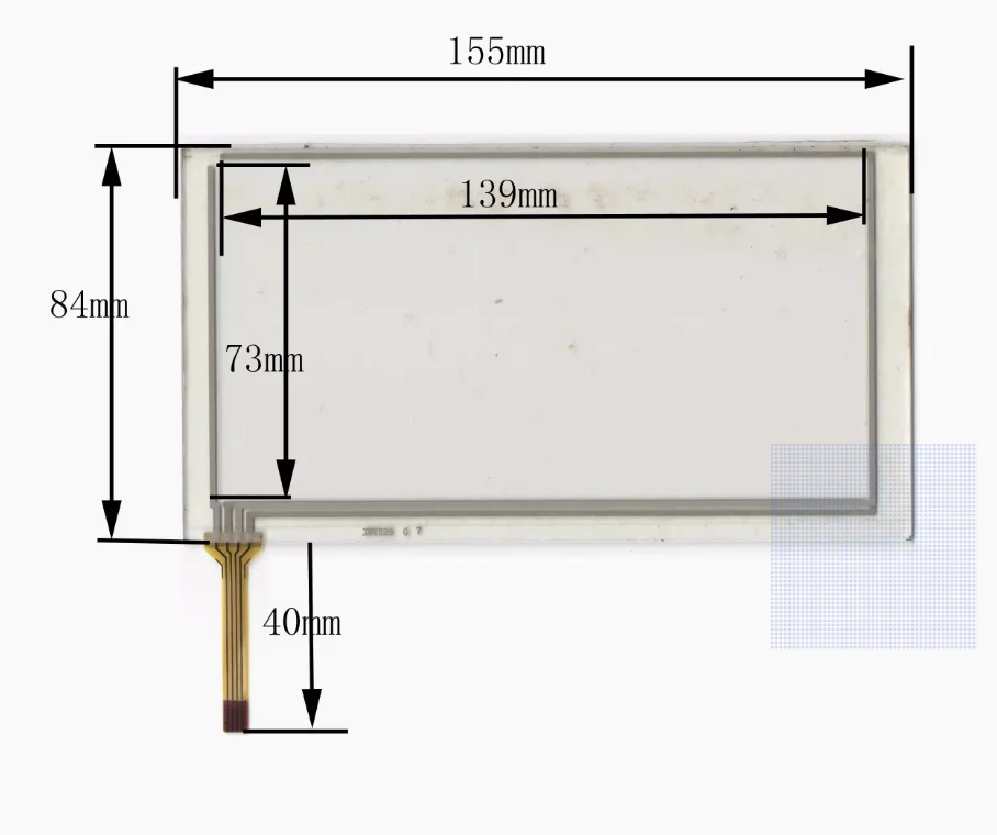 

6.2-inch 155 * 84 car navigation touch handwriting external screen 155mm * 84mm XWT528 for learning tablets