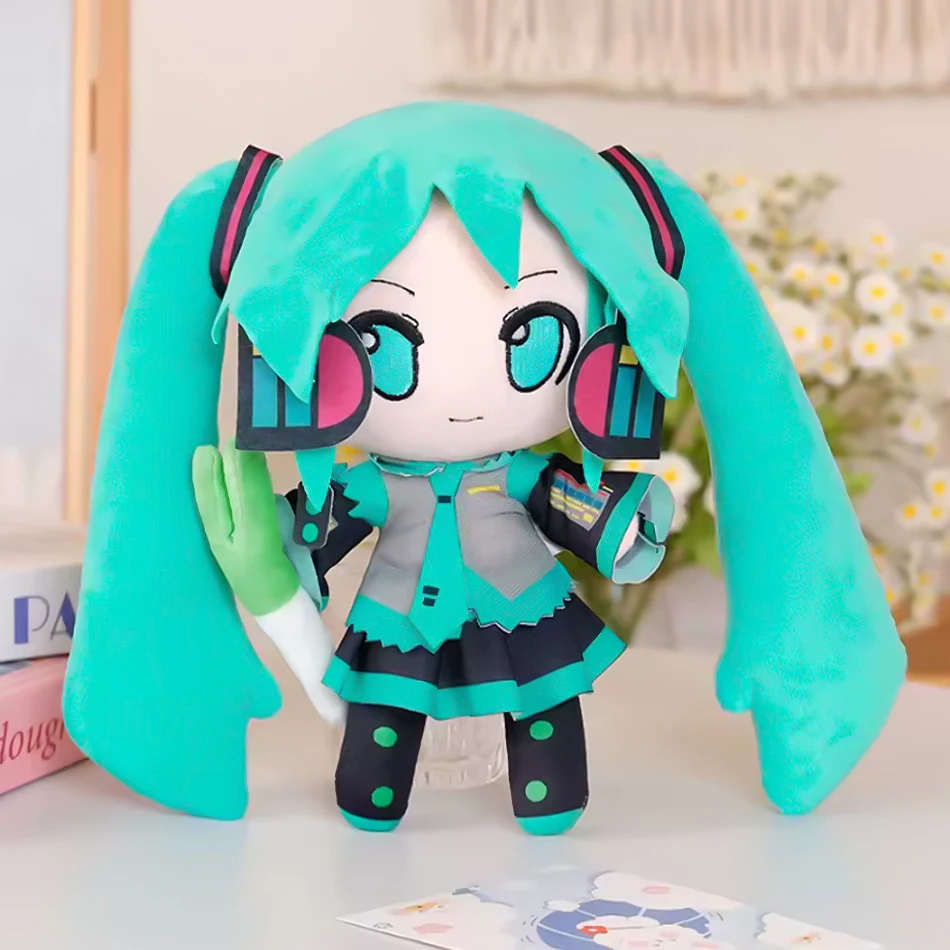 25cm  Anime Hatsune Miku Plush Doll Beautiful Girl Peripheral Plush Toy Kawaii Pillow Girl Birthday Gift Couple Gift