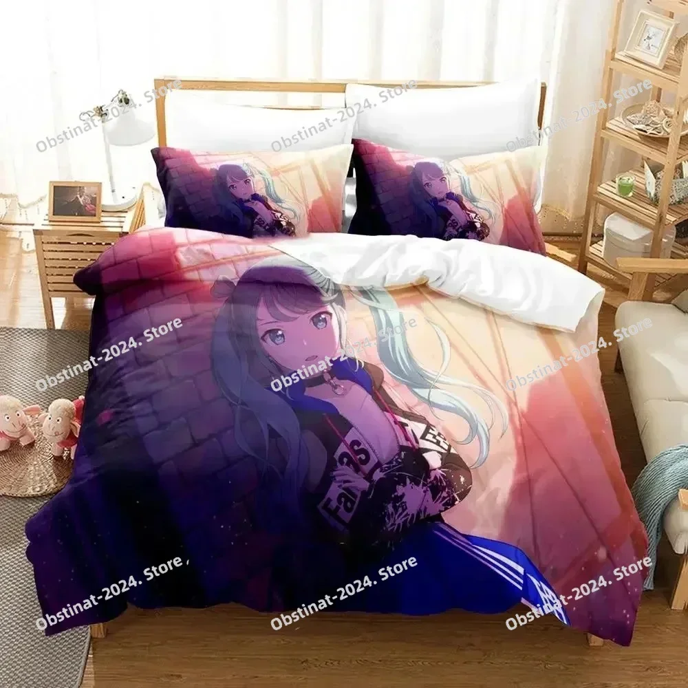 3D Anime Hoshino Ichika Project SEKAI Bedding Set Duvet Cover Full Queen King Size Pillowcase Printed Bed Set Aldult Kid Bedroom