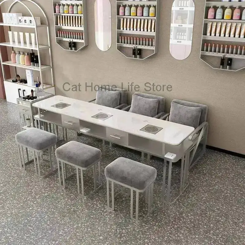 Nagel-Profi-Reiniger, Staubsauger mit Tisch, Marmor-Dressing, Kosmetikerin, Maniküre, Designer, einfacher, günstiger Schreibtischventilator mit Glasplatte