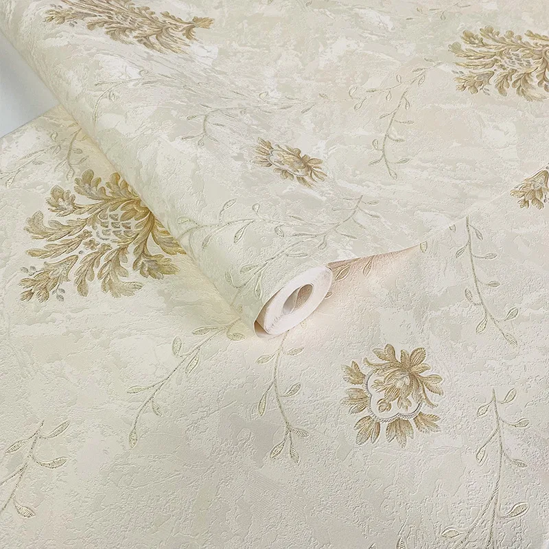 

Retro Damask Wallpaper PVC Floral Leaves Wall Paper Roll Waterproof Wall Cover Living Room Bedroom Home Decor