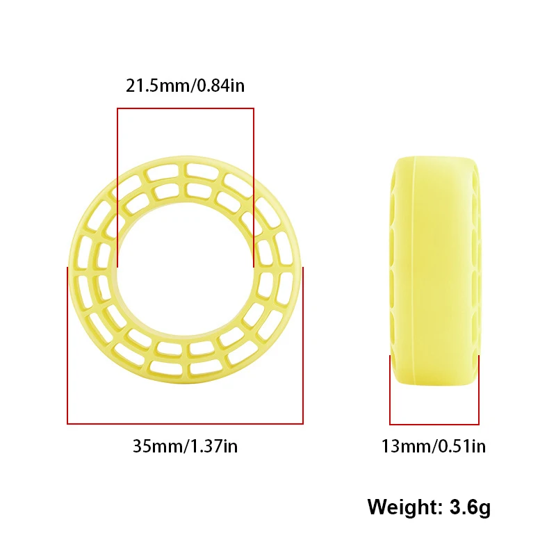 4pcs 0.7 inch Silicone Insert 35*13mm for Axial 1/30 SCX30 Ford Bronco Jeep Wrangler JLU Chevy K10 Ascent-32 RC Crawler Car