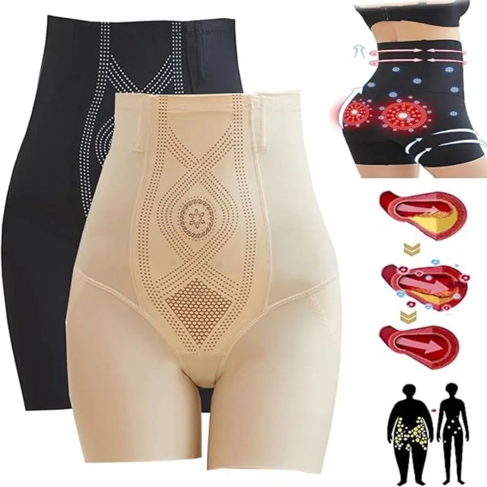 High Waist Negative Oxygen Ion Fat Burning Shorts Breathable Body Sculpting Fiber Restoration Shaper Hip Lift