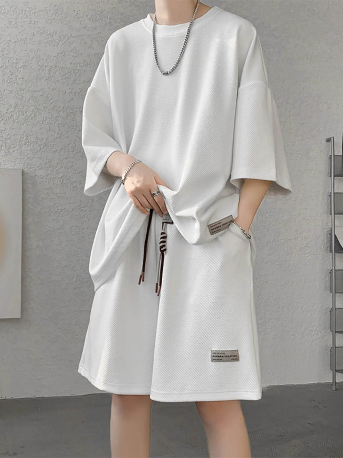 ice-silk-qui-dry-ort-sve-sportswear-set-for-men-summer-high-sensation-two-piece-orts-combo-youth-polyester-fiber-t-s