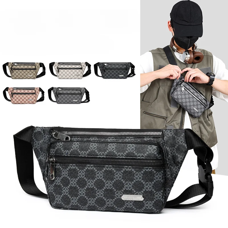 Waist Bag Men Belt Pack Waterproof Sports Travel Phone Pouch Messenger Pouch Fashion Chest Bag Men Hip Waist Pack Shoulder Bags