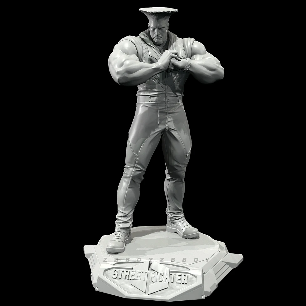 Figura de Ação Guile de Street Fighter em Resina 50mm 75mm TD67913D, Brinquedo Colecionável, Modelo Estático para Adultos, Es...