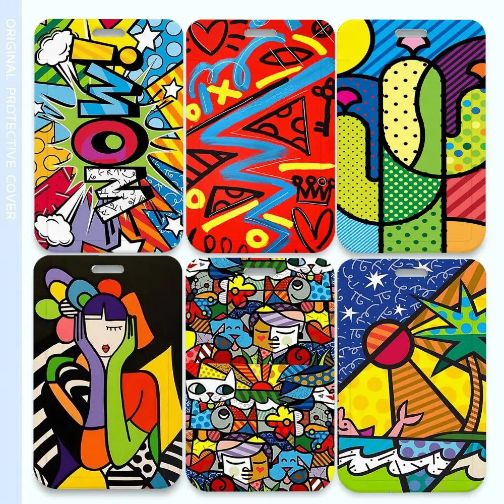 

Стильный роскошный держатель для ID-карт Britto Art с ремешком на шею, подарок для мужчин и женщин, для повседневного использования.