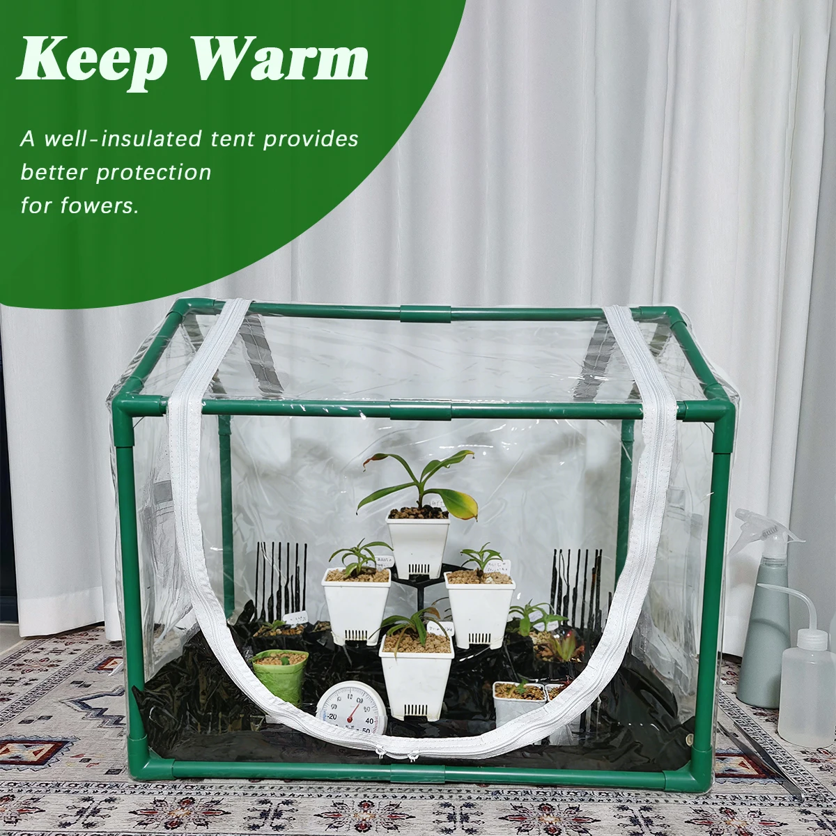 Winter Insulation Cover for Balcony Greenhouse & Plant Shelter - Windproof, Frost-proof, Ideal for Exquisite Succulents