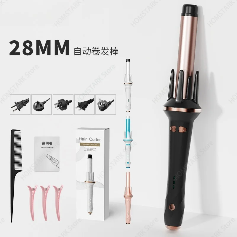 Electric Auto‑Rotating Curling Wand Large Wave Hair Styling Tool Portable Home Dorm‑Use Salon Hair‑Dressing Beauty Accessory
