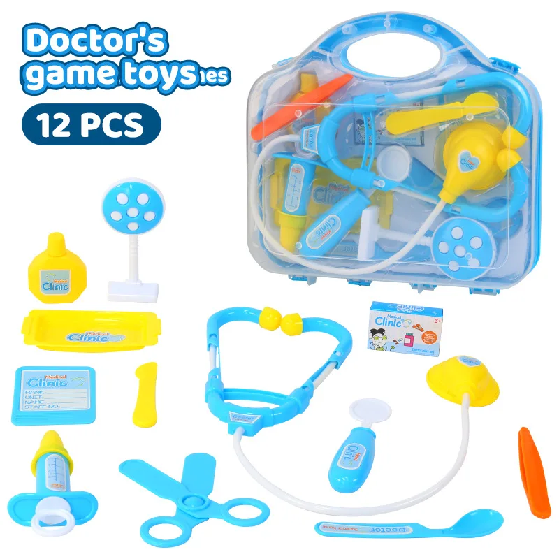 Doctor ชุดของเล่นเด็กเล่นเกม House หูฟังชุดฉีดจําลองเด็กชุดแพทย์สาวของขวัญของเล่นเพื่อการศึกษา