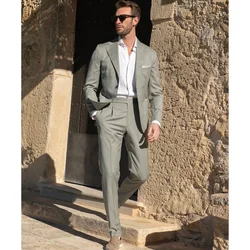 Social Suits for Men Suit Set Wedding Luxury 2023 Men's Two Piece Suit Serge Single Breasted Mens Suits High Quality 2023 Male