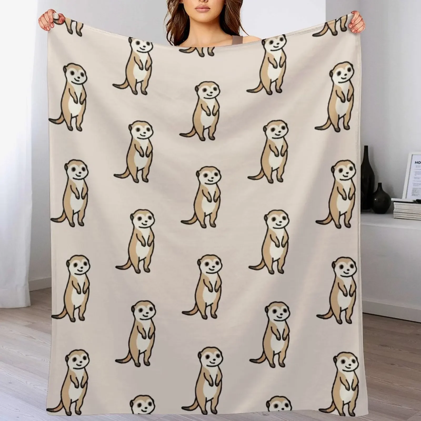 Meerkat Throw Blanket Flannel Fleece Soft Warm Throw Blanket
