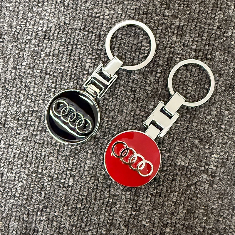 

H-buckle Double-sided Car Logo Metal Keychain Vehicle Keyring Chain Ring For Audi A1 A3 A4 A5 A6 S3 S7 S8 Q2 Q3 Q5 Q7 Q8 SQ5