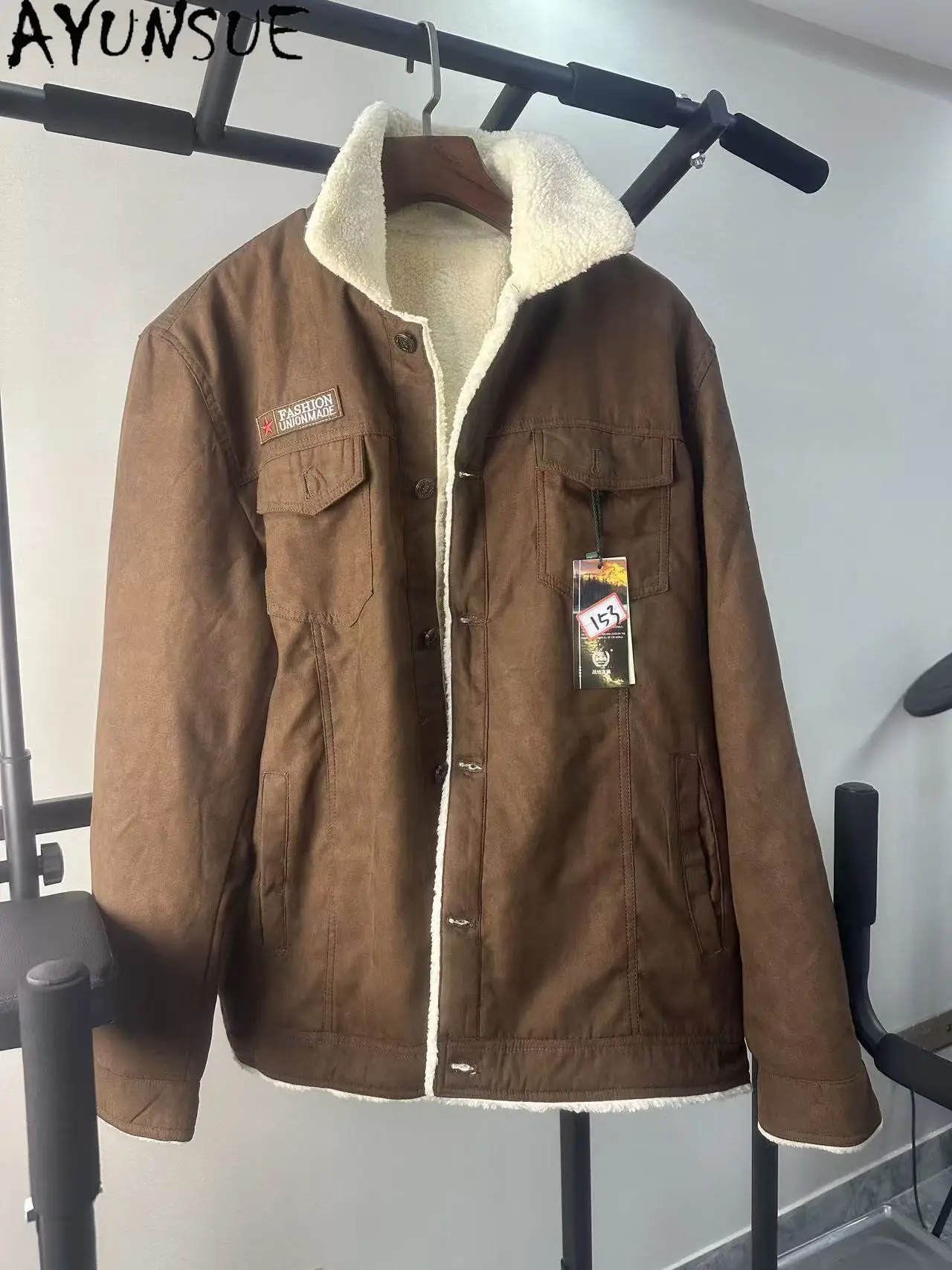 

AYUNSUE Winter Jacket Men Clothes Fashion Warm Mens Coats Unique Coat Promotion Minor Flaws Non Refund Non Exchange