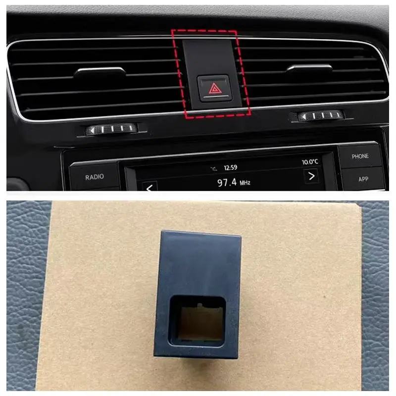 

For Volkswagen Golf 7 Gen 7.5 Center console vent emergency light switch button