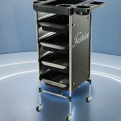 Salon Trolley Cart with 5 Drawers Rolling Hair Stylist Organizer Cart with Wheels Ideal for Barber Station Hairdresser Storage
