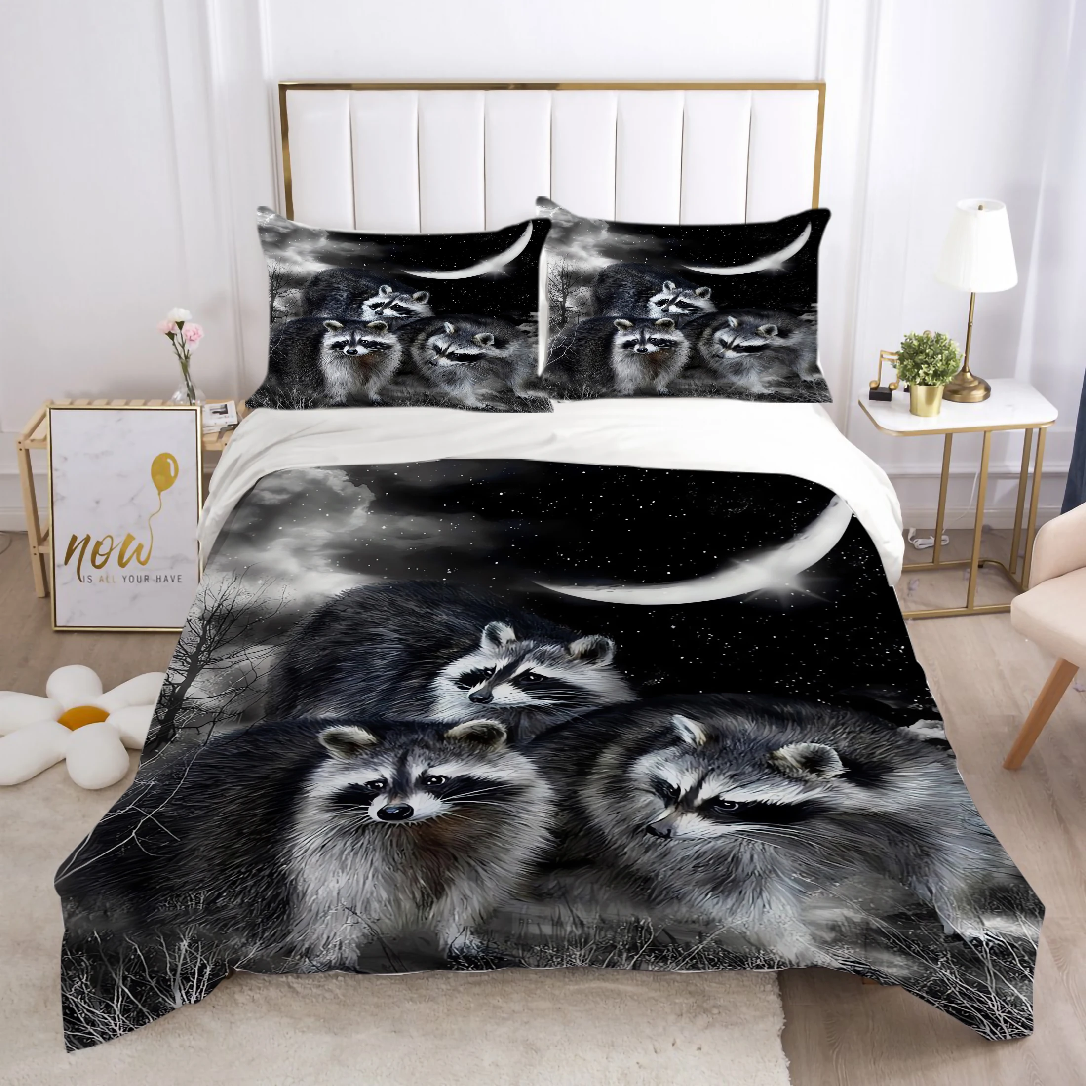 

3D Animal Bedding Set Home Quilt Cover Cartoon Duvet Cover Comforter Cover Set