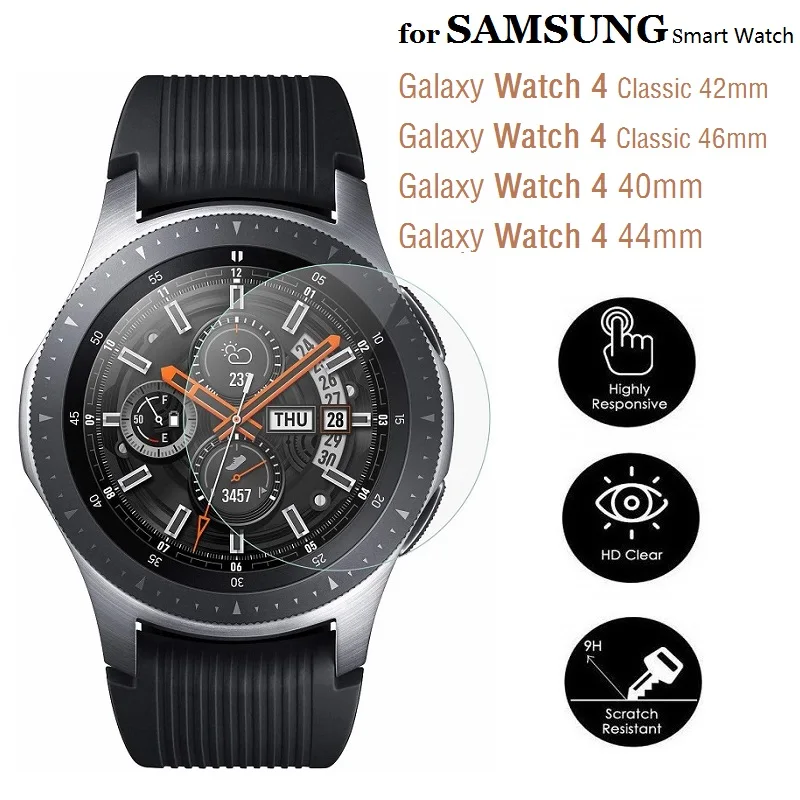 5 шт., защитная пленка для экрана смарт-часов Samsung Galaxy Watch 4 Classic, 42 мм, 46 мм, 4, 40 мм, 44 мм, закаленное стекло, защитная пленка