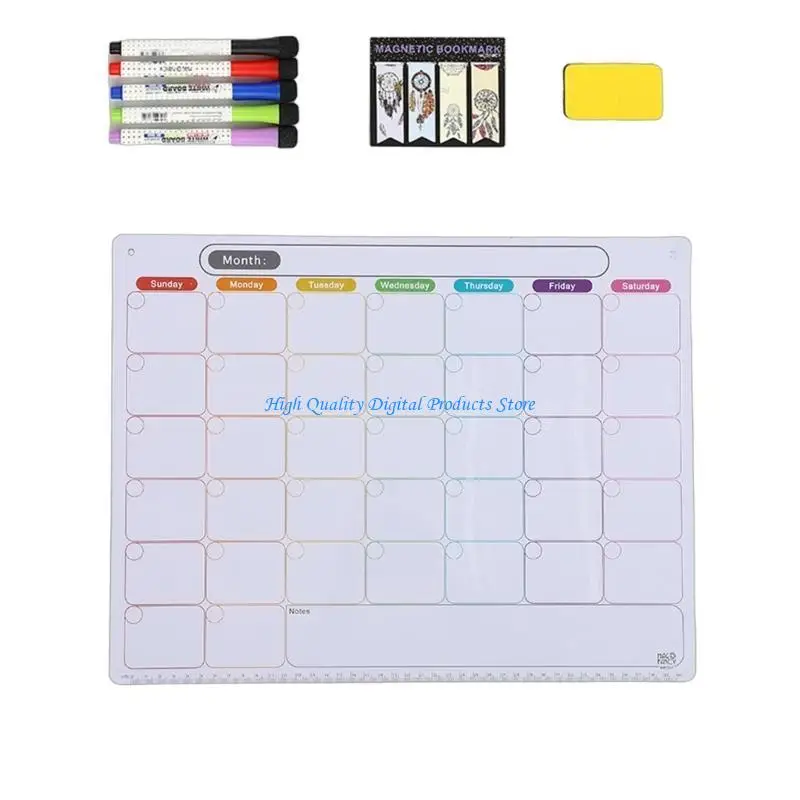 U2JE 磁気ホワイトボード カレンダー ウィークリー プランナー ボード 磁気冷蔵庫カレンダー