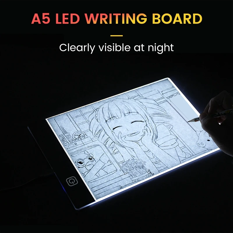 Dimmable LED Light Pad, 3 Nível, Tablet, Ferramentas, Acessórios, Bordado de Diamante, Proteção para os Olhos, Tamanho A5