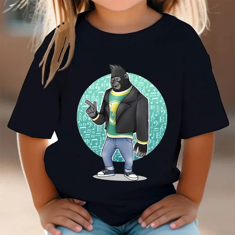 

Funny Sing Cartoon Graphic T-shirts Boys Girls Y2K Clothes Summer Short Sleeve Fashion Johnny Sing T Shirts Kids Anime Tees Tops