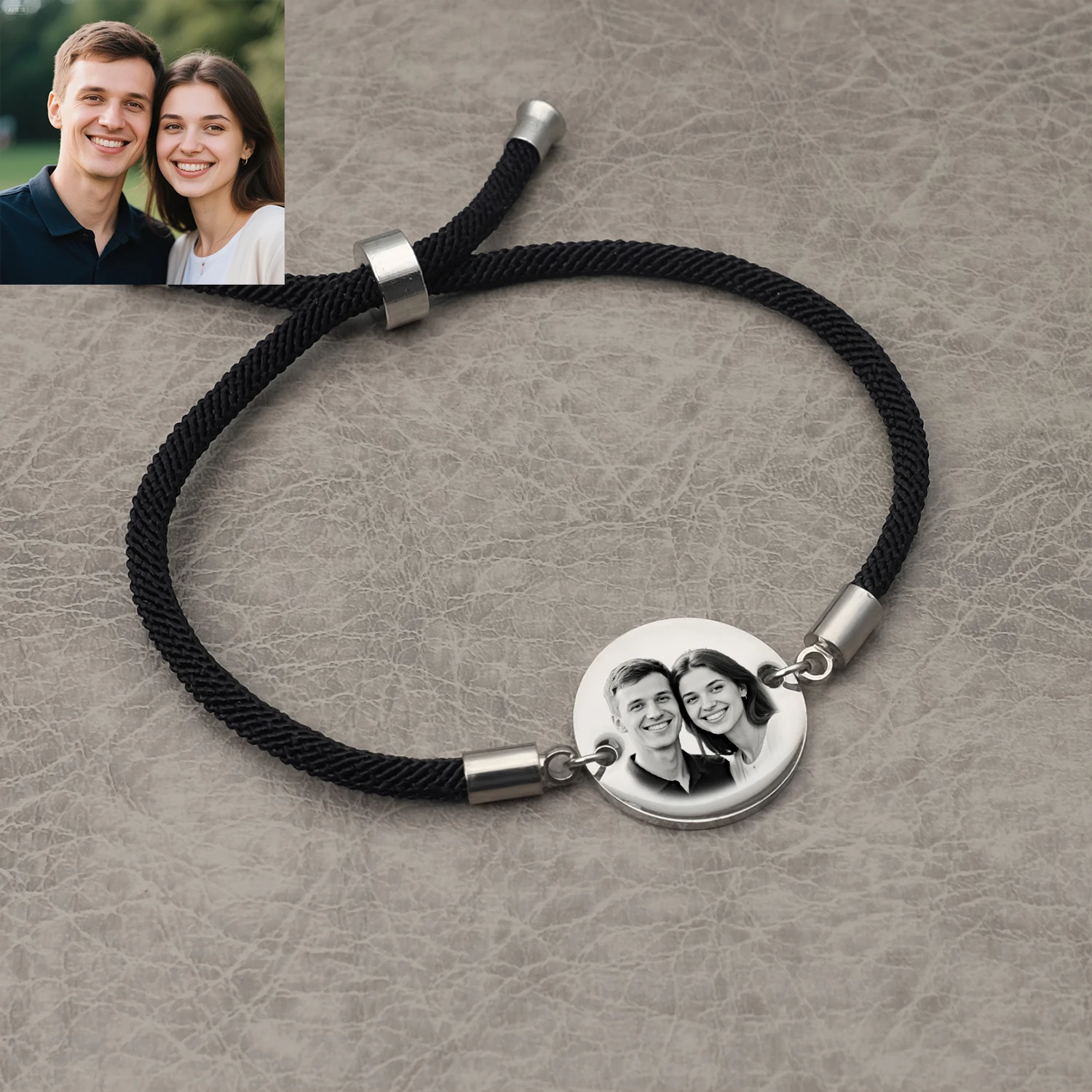 

Customized Photo Bracelet Engrave Photo Name Picture Bangle Jewelry Birthday Gift Anniversary Gift