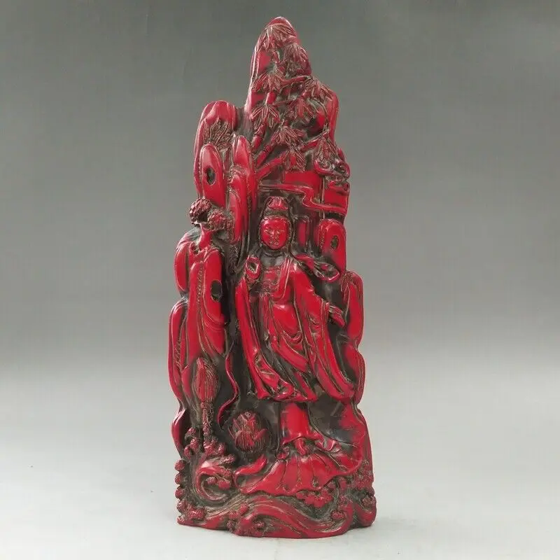 

Old Chinese Resin Coral Ancient People and Landscape Paintings Statue