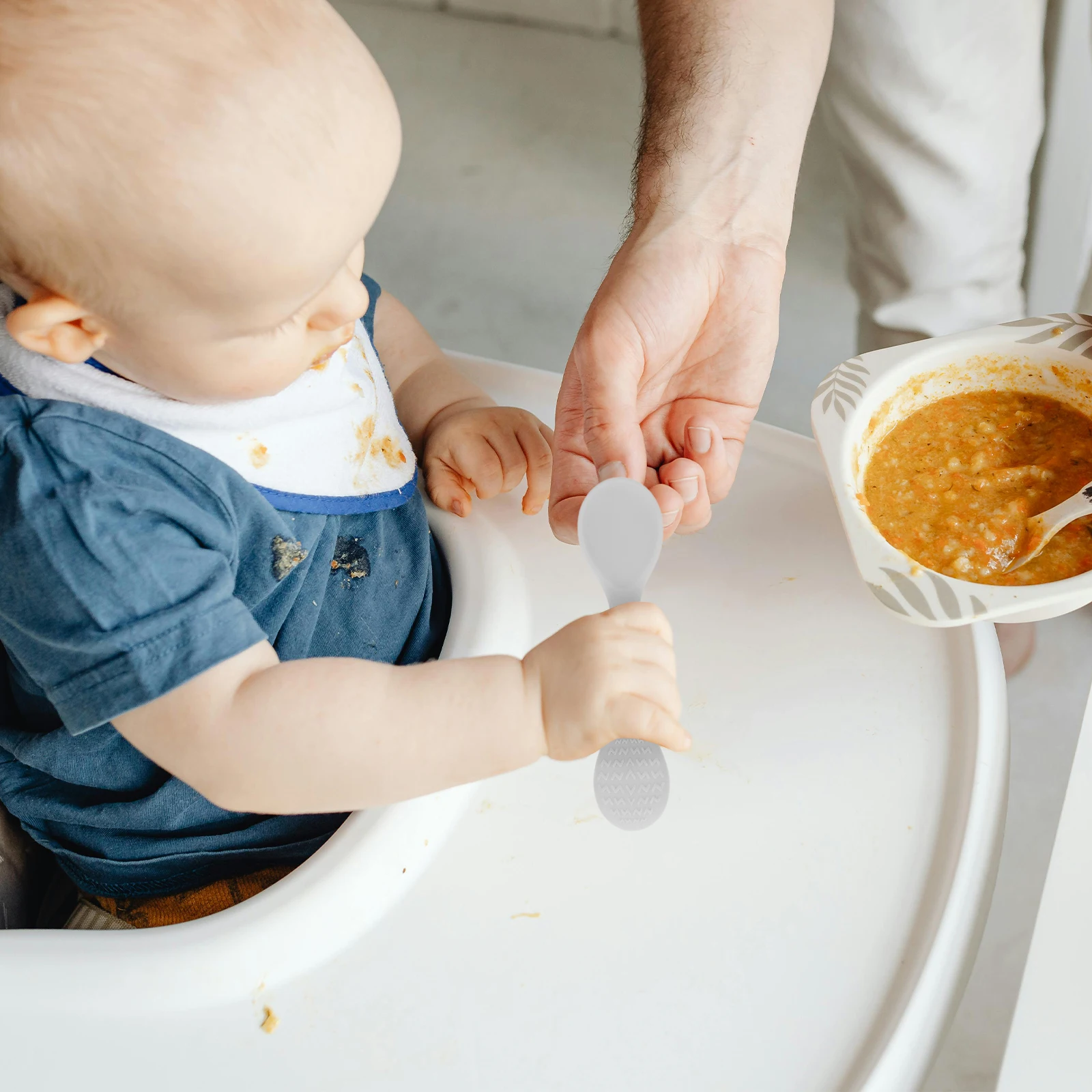 

2Pcs Silicone Baby Spoons for Fruit Puree Rice Infant Eating Scoops Training Tableware Scraping Child Toddler Utensils Safe