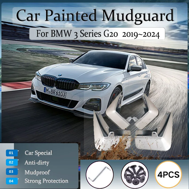 Car Mudguards For BMW 3 Series G20 2019 2020 2021 2022 2023 2024 Anti-splash Fender Splash Guards Paint Mudflas Auto Accessories