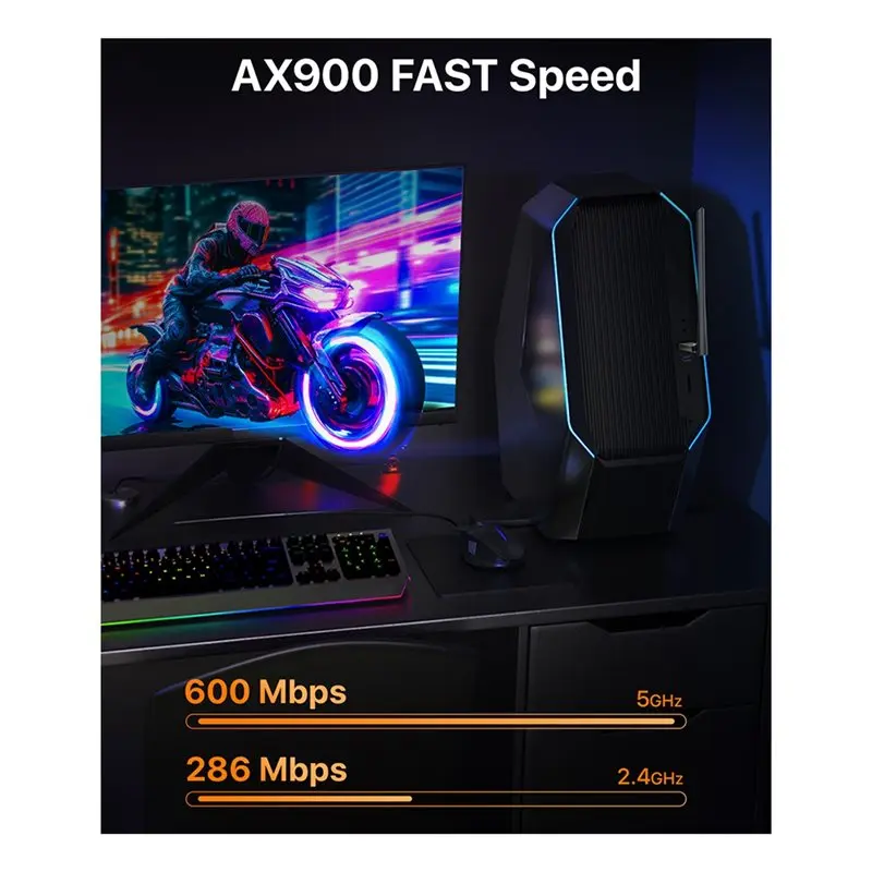 AX900 WIFI6 USB Adapter U11 Pro 2.4/5Ghz Dual Band Wireless Network Card Built-In Antenna Reception For Laptop USB Wifi Dongle