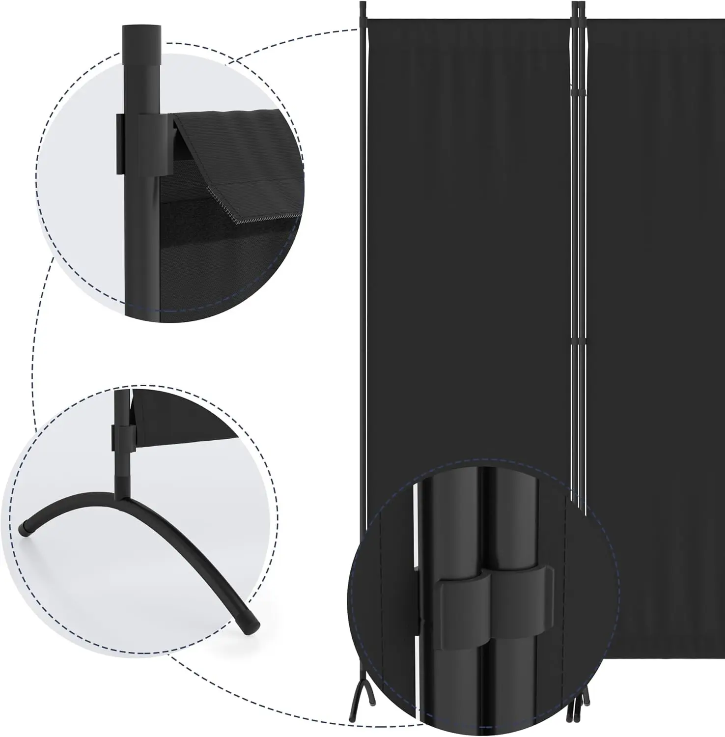 ترقية مقسم الغرفة للطي شاشات الخصوصية 4 أقسام لوحة 88 "فواصل الحائط المحمولة فصل للمنزل مكتب غرفة نوم