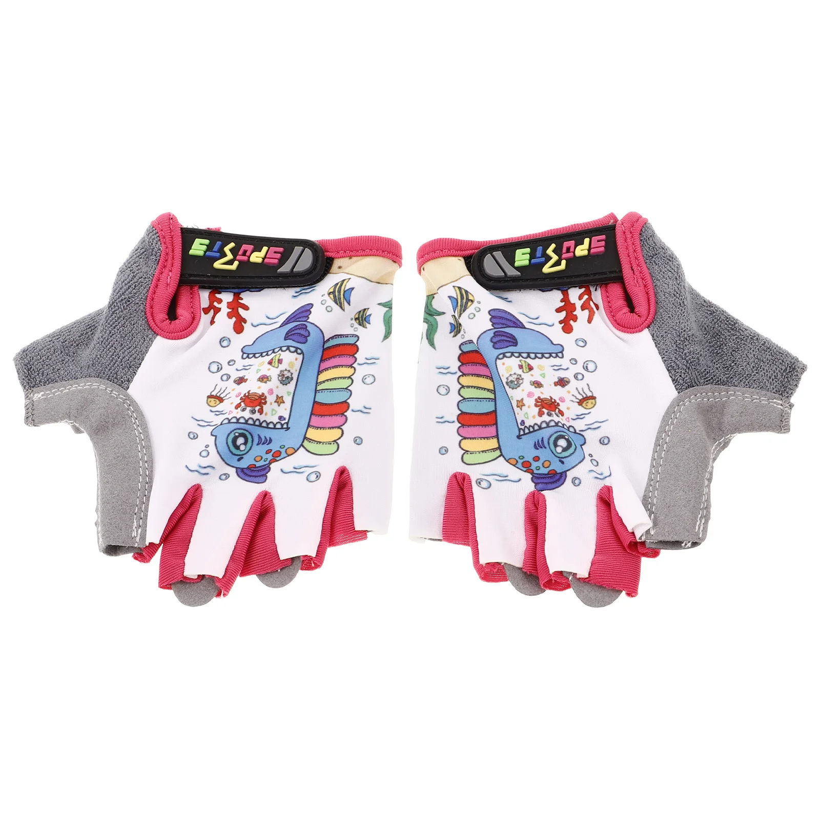 Kids Cycling Gloves Half-Finger Protective Gloves for Childrens Outdoor Adventures Non-Slip Grip Glove for Biking Skating in