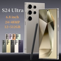 Global Vision S24 Ultra Smartphone 5G Android 6000mAH 8GB RAM 512G ROM 6.8Inch 1920x1080HD 24+48MP MTK10 4G Network Mobile Phone