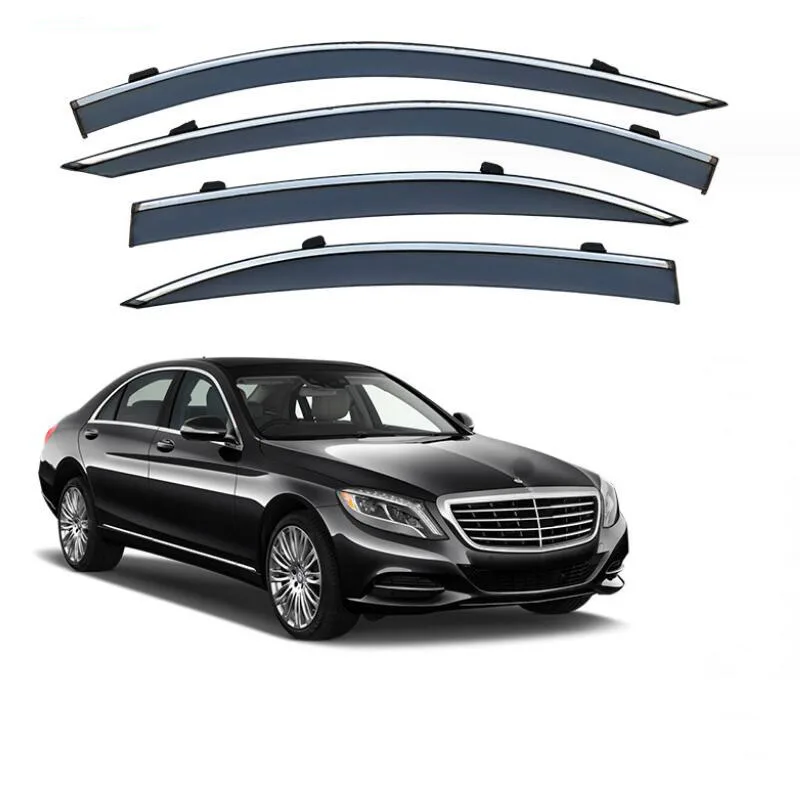 Window Visor Side Window Deflector Rain Guard Awnings & Shelters For Mercedes-Benz S Class L 2006 2007 2008 2009 2010 2011 -2023