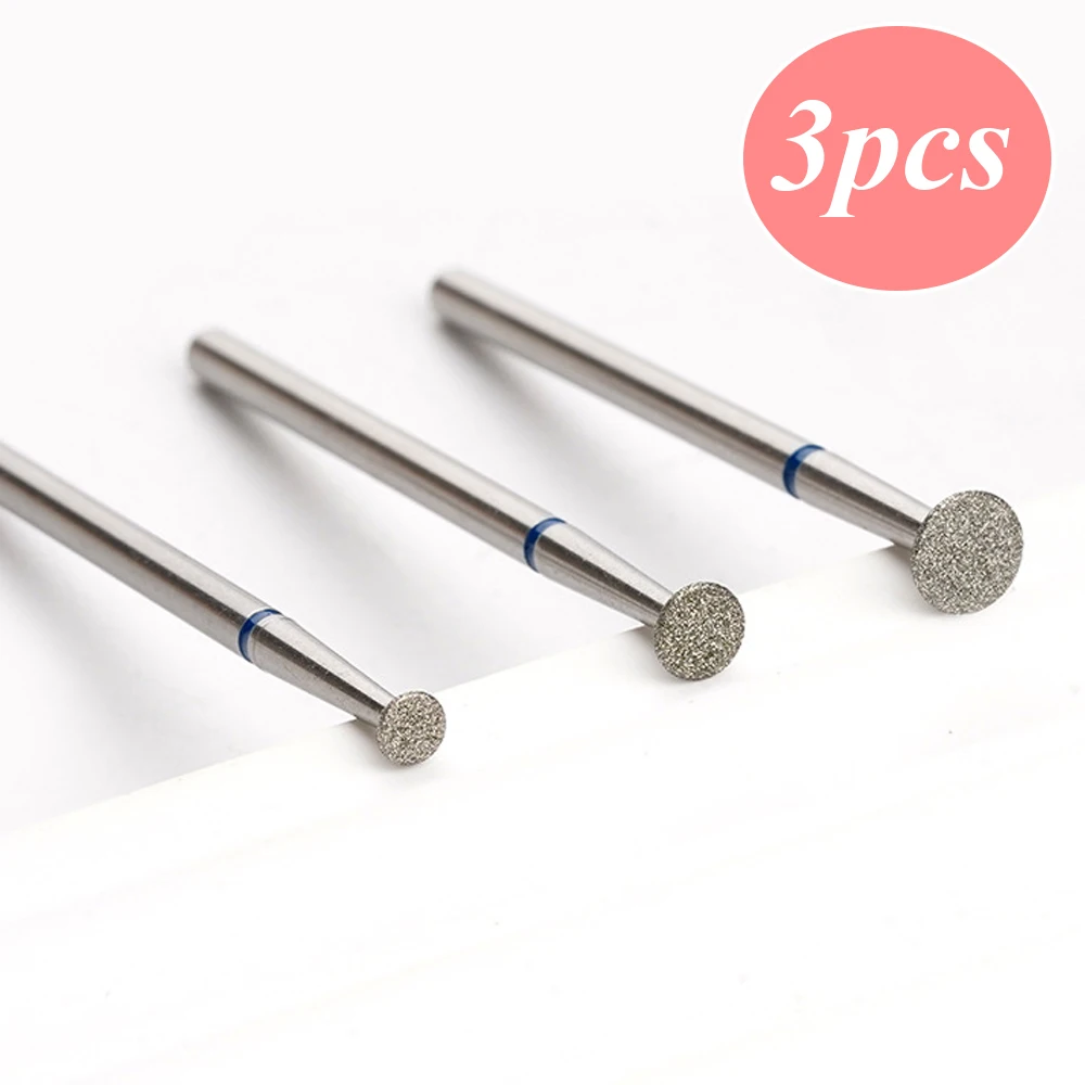 3Pcs Cuticle Clean Nail Drill Bit Set, 3/32