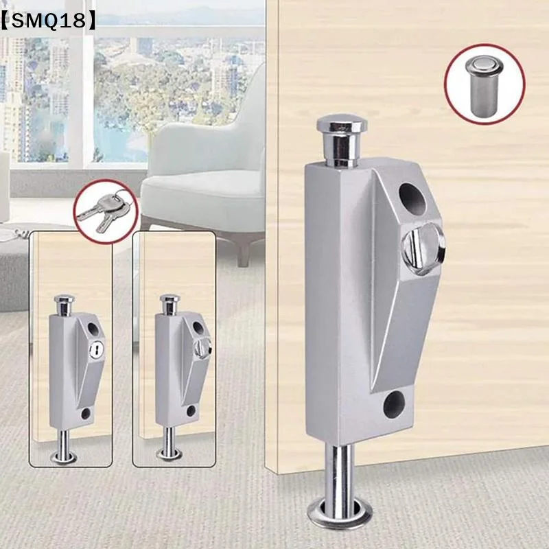 Aluminum Alloy Floor-standing Mortise Lock Glass Door Spring Bolt Lock Floor Bolt Lock For FramKnob Style【SMQ】