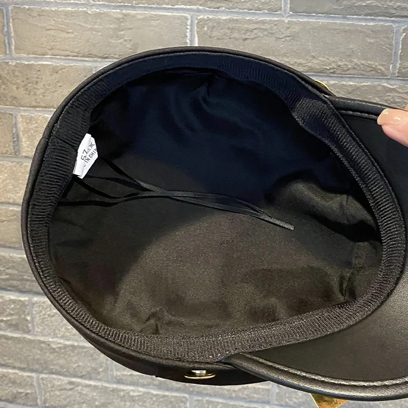 Modny, regulowany kapelusz w stylu punk, oddychający, z płaskim wierzchem, uniwersalny, prosty dodatek do dekoracji i cosplay dla kobiet i mężczyzn.