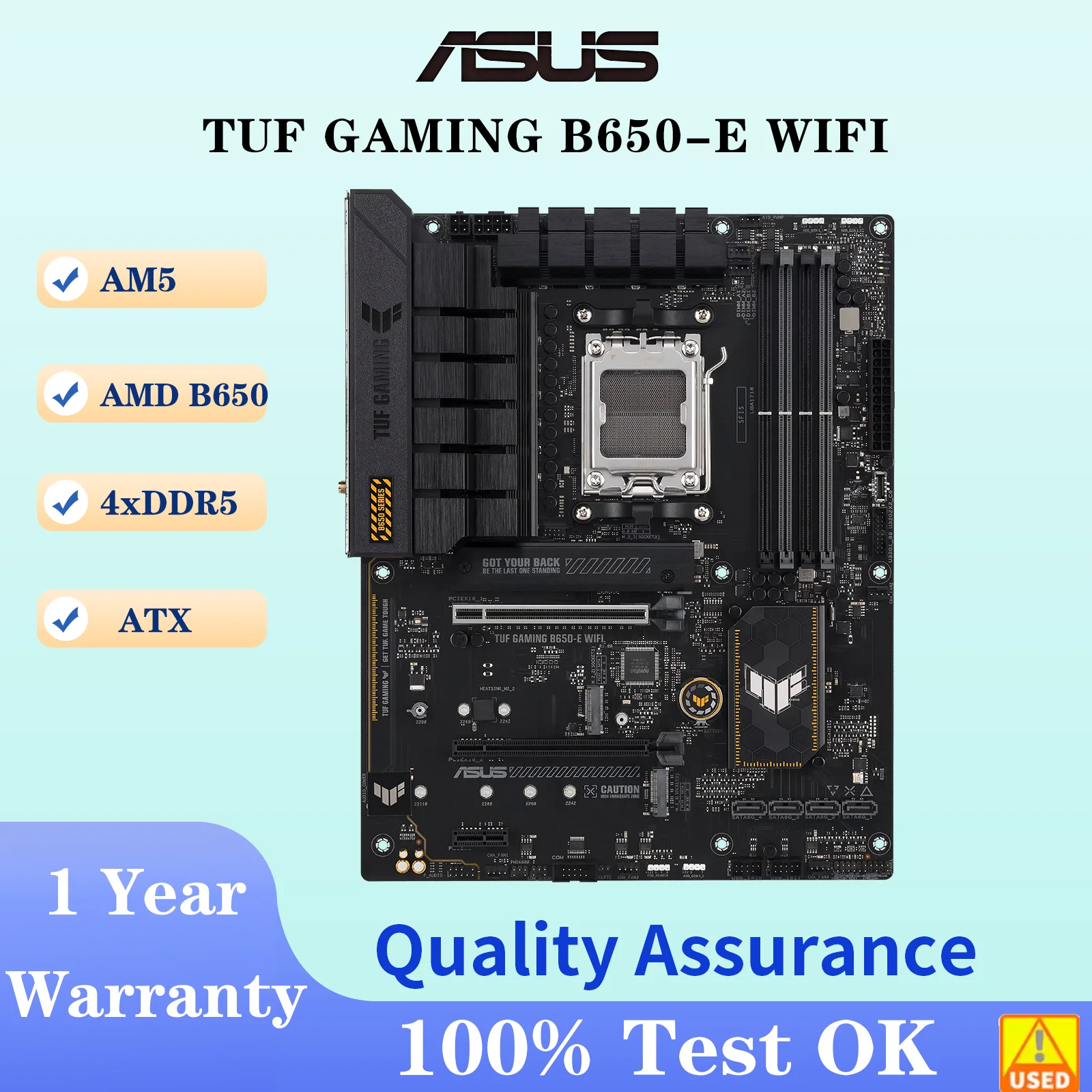 ASUS TUF GAMING B650-E WIFI placa base Socket AM5 CPU DDR5 8000 + (OC) MHz Chipset de memoria B650 ATX placa base