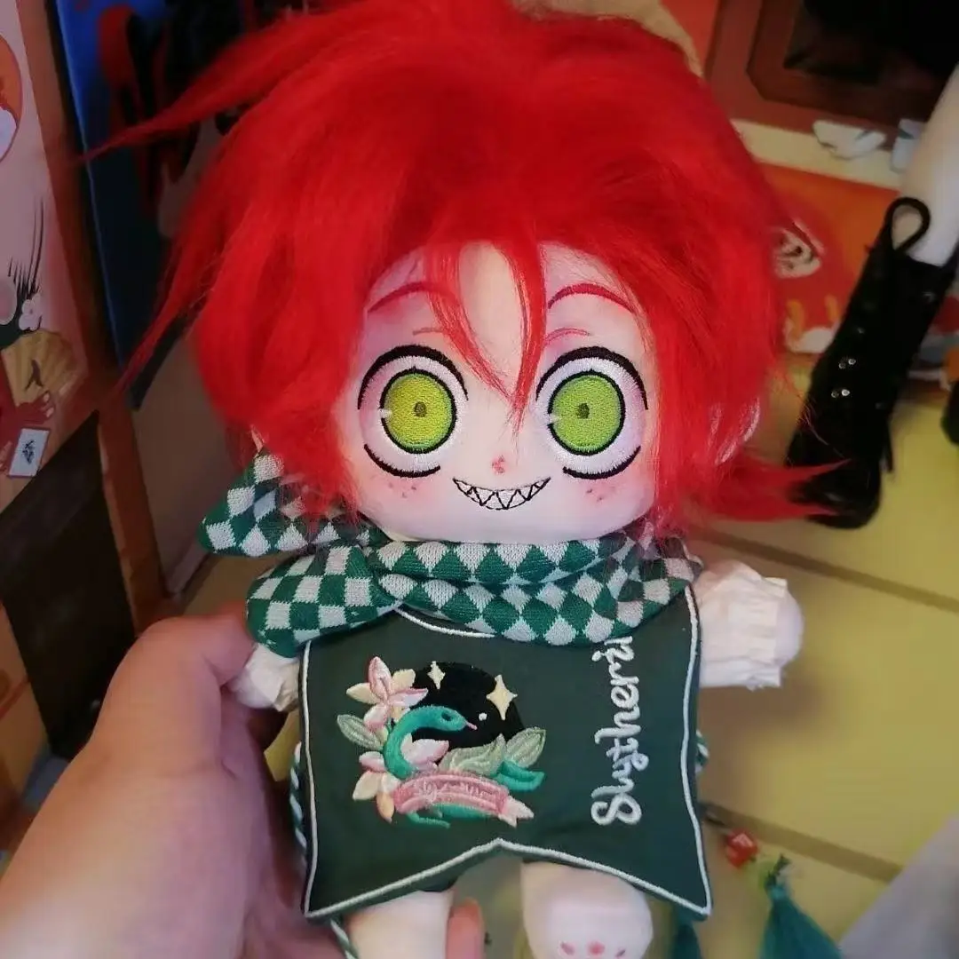 

Плюшевая игрушка-кукла «Белый кот» 20 см, хлопковая, милая, для детей и взрослых, с красными волосами, коллекционная, для фанатов, подарок на день рождения/Рождество