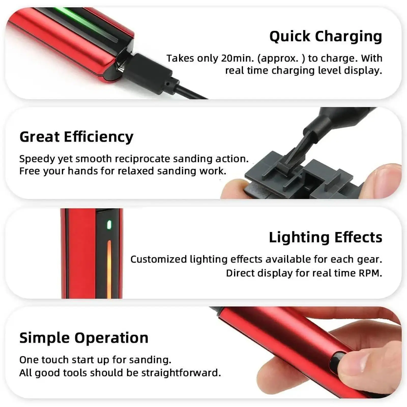 آلة الصنفرة الترددية DIY صياغة قبضة مريحة هدية قلم الصنفرة الكهربائية