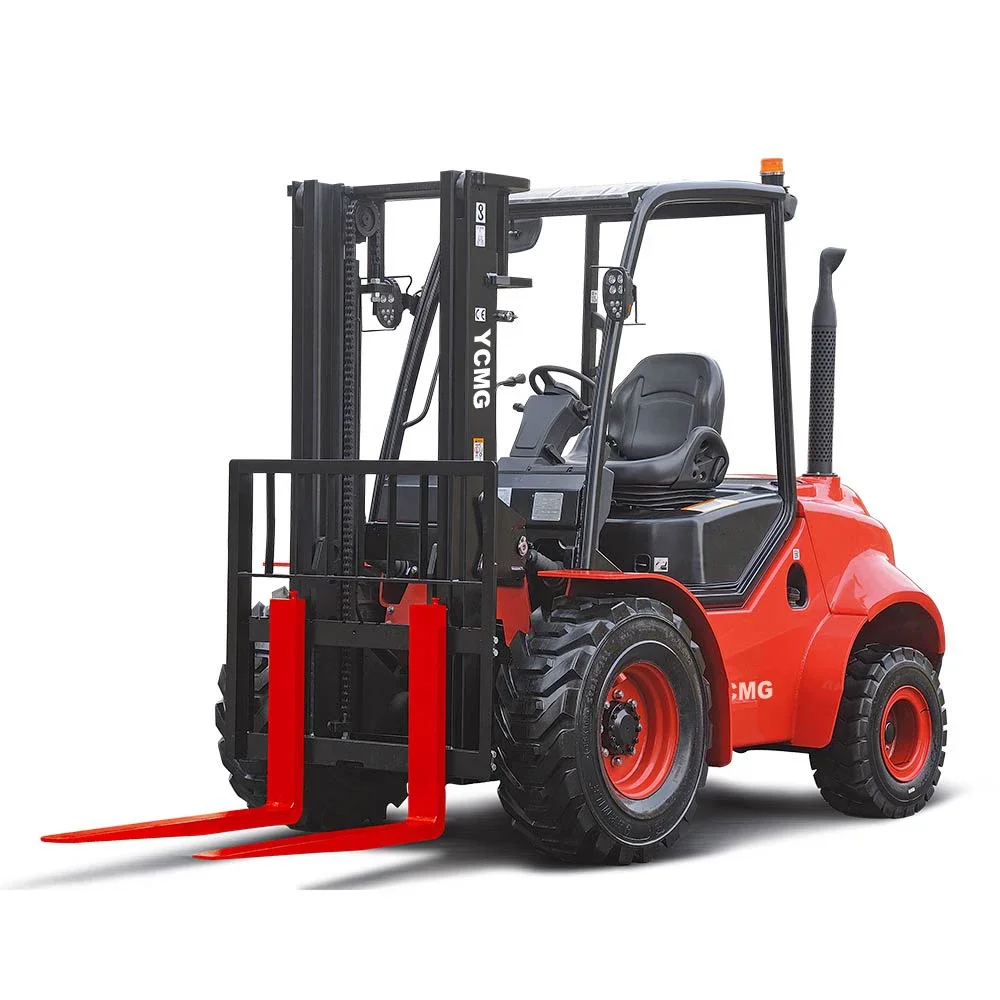 Farm Diesel Forklifts Off-road Diesel Telescopic Forklift New Hydraulic Stacker Terrain Forklift For Sale