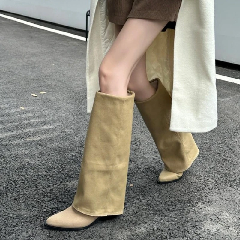 

Осень-зима, женские высокие сапоги с острым носком, уличный стиль, банкетное вечернее платье, женские высокие сапоги-дудочки, готические Botas Mujer