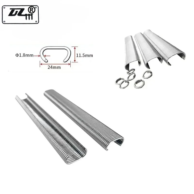 

Type C nail C24 round binding nail, galvanized silver finish1000 pieces per pack,for use in car seat birdcage type mounting